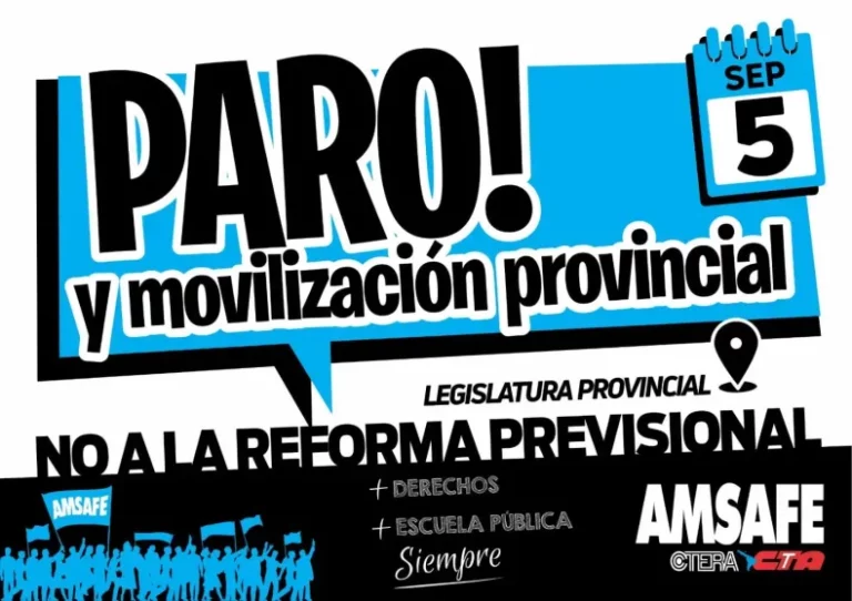 DOCENTES PARAN Y SE MOVILIZAN CONTRA REFORMA PREVISIONAL